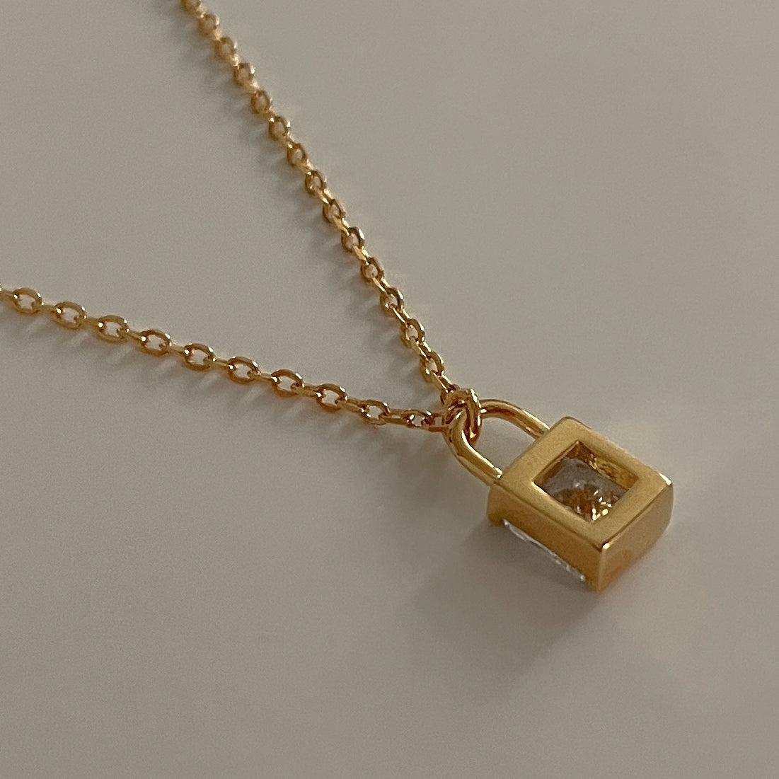 cubic lock necklace