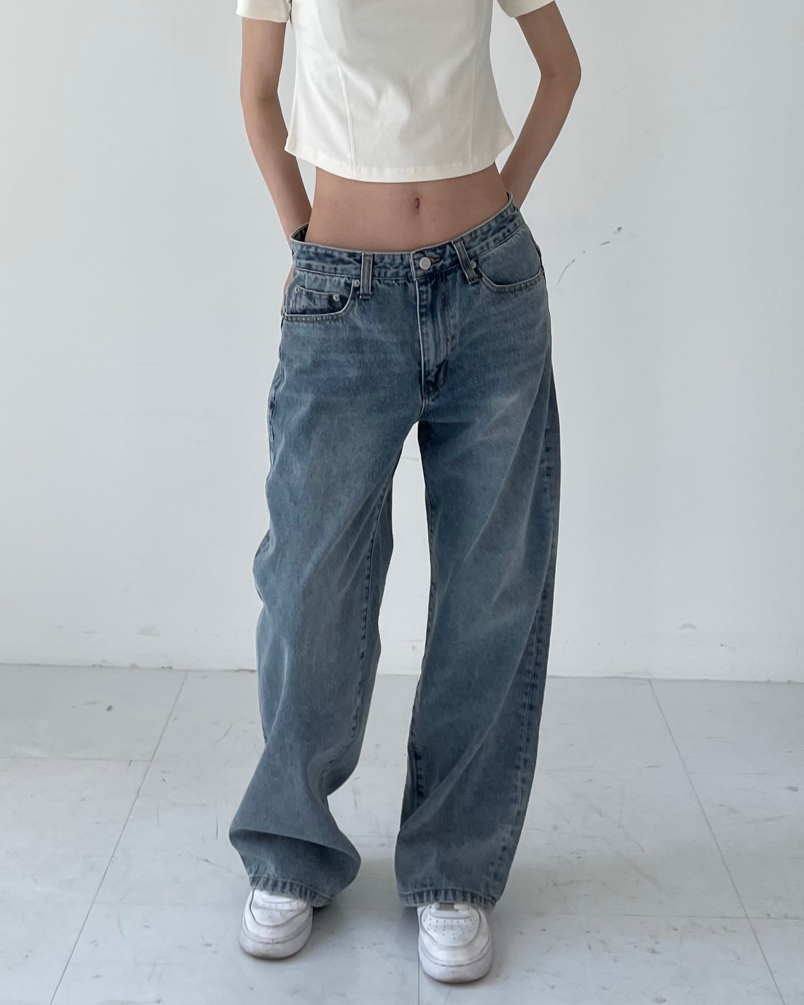 Dean Low-Waist Denim Pants