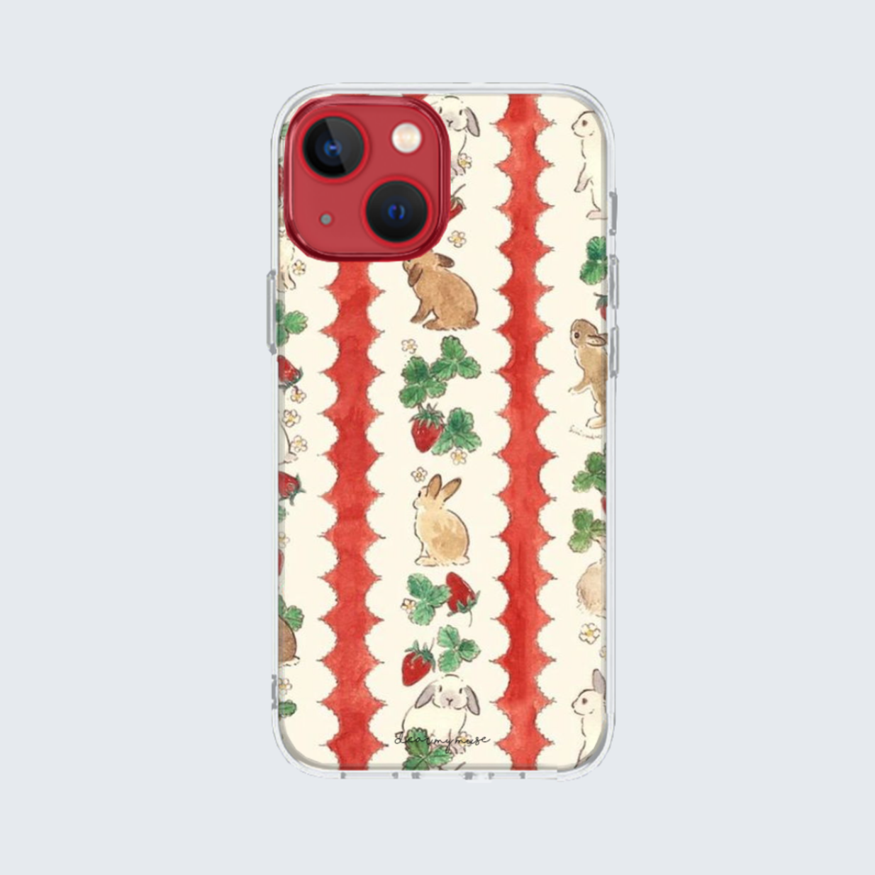 rabbit&strawberry iphone case