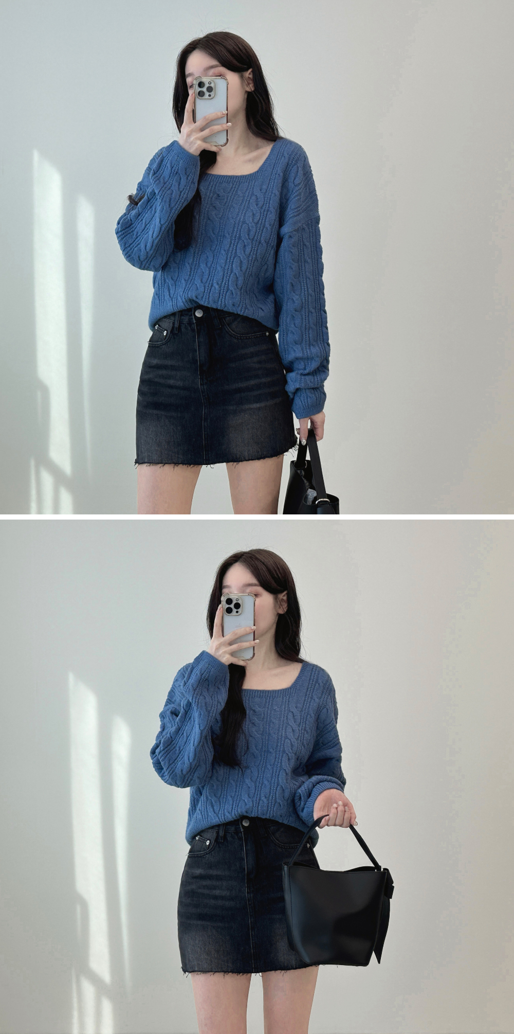 Square cropped knit