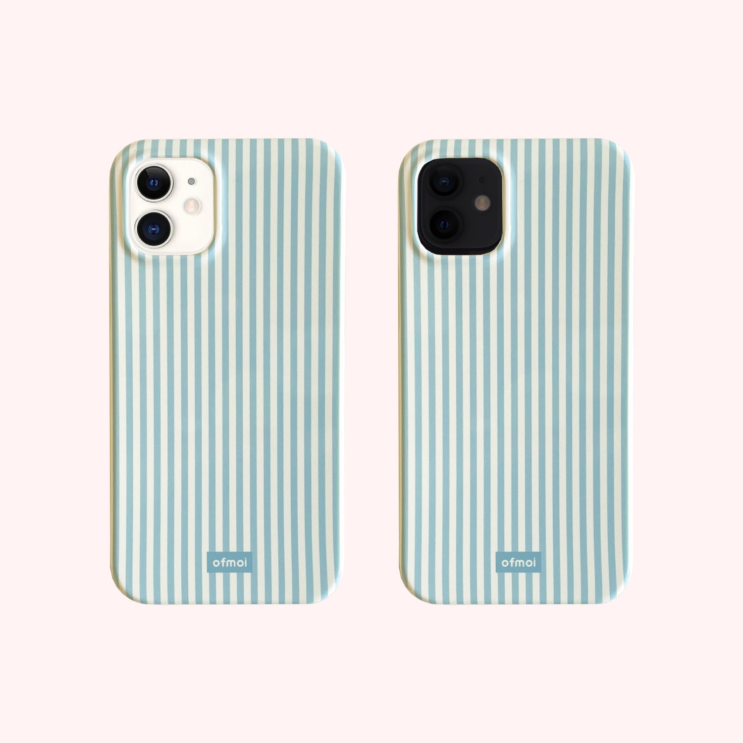 creamy blue hard glossy phone case