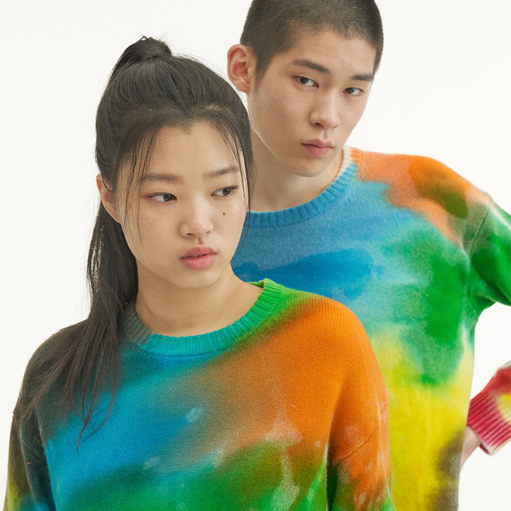 SPRAY SPLASH PULLOVER_CYAN BLUE