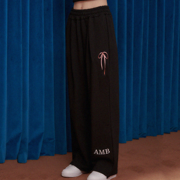 AMBLER 男女共用 Pants with ribbon ストレート2-WAYパンツ AP801