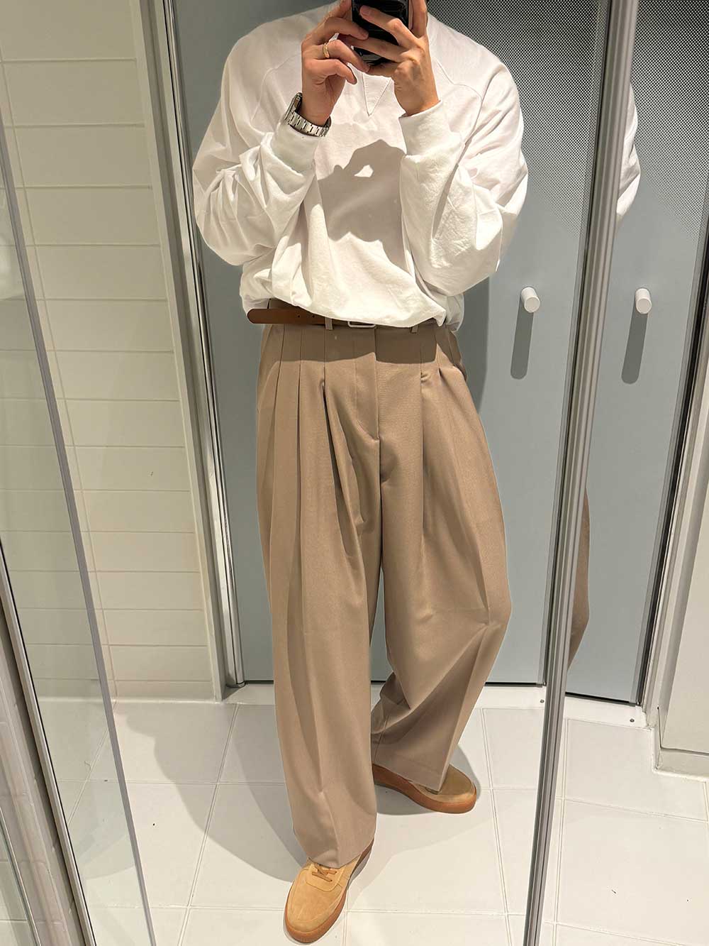 ASCLO Venti Multiple Tuck Wide Slacks (2color)