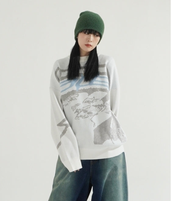 Munch Graphic Wool Pullover knit