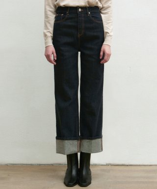 ROLL-UP HIGHRISE JEANS_INDIGO