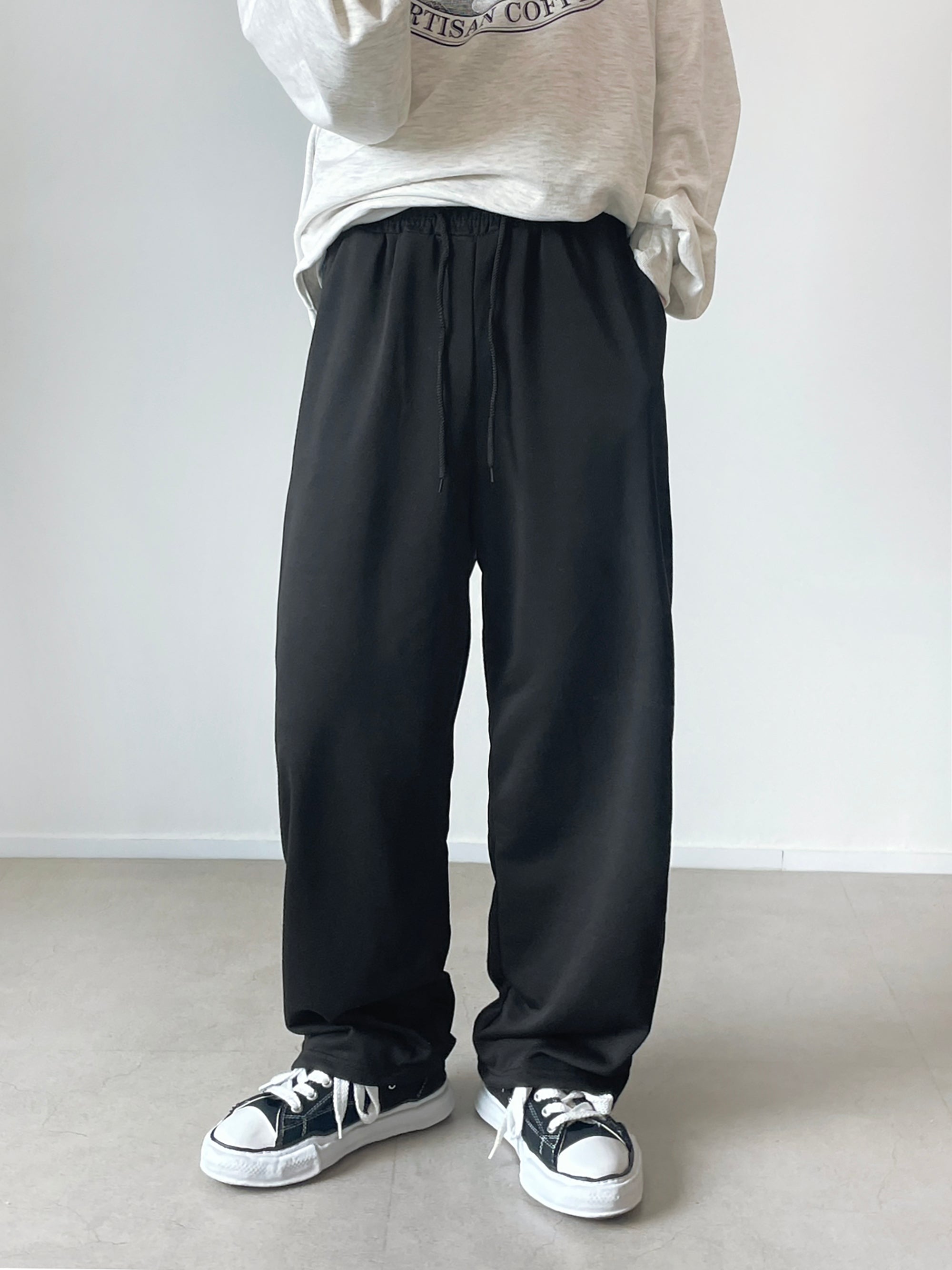 W cotton sweat pants