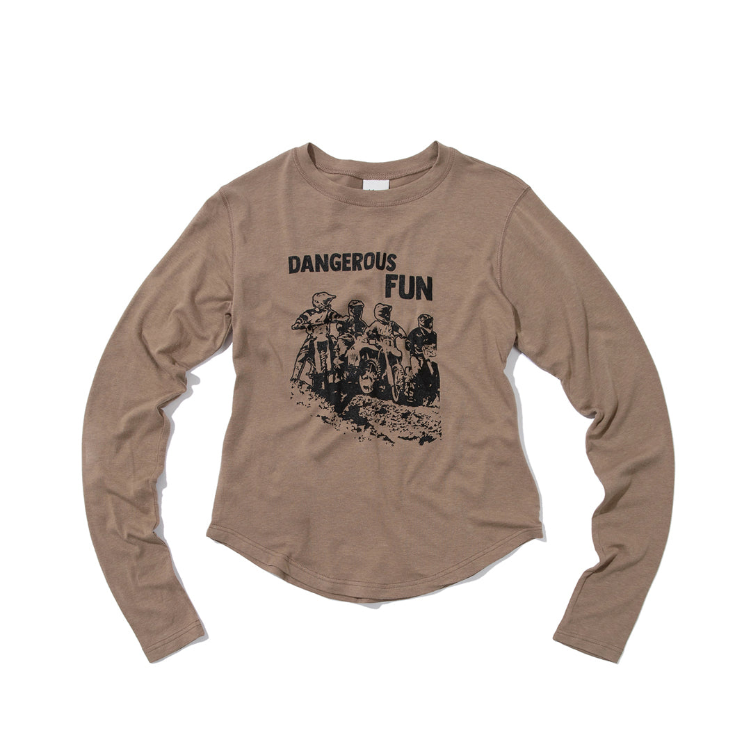 DANGEROUS FUN long-sleeved T-Shirt (MOCHA)