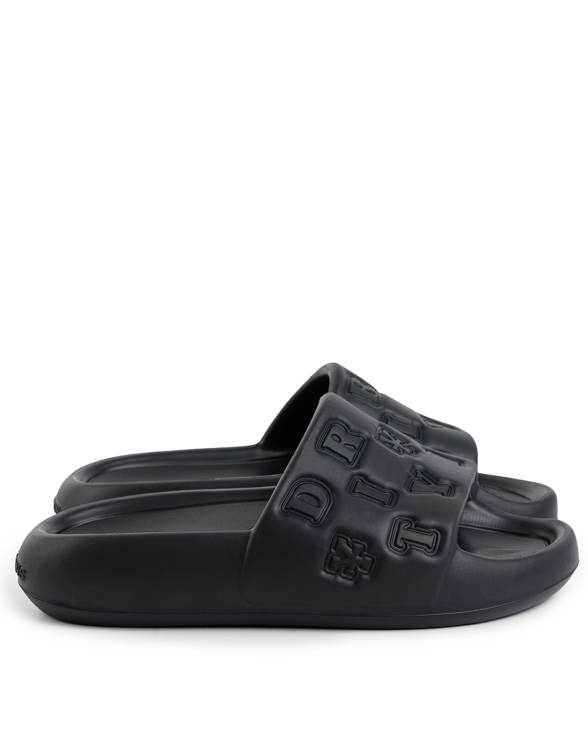 DirtyCoins Embossed Slides - Black