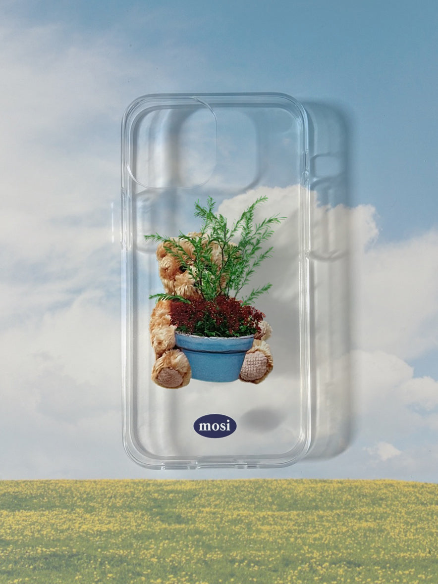 flower pot bear case (jelly)