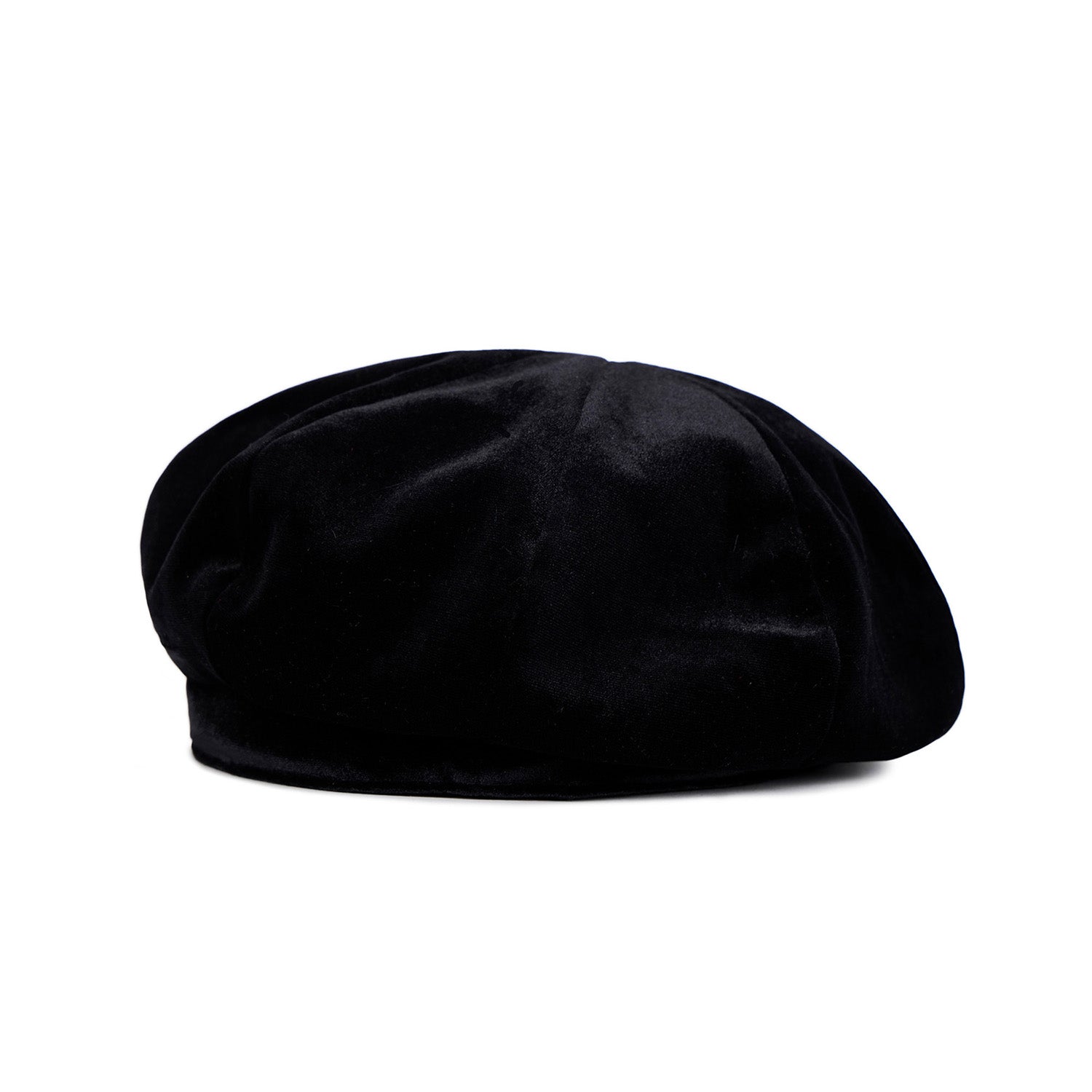 VA Square Stud Octagon Velvet Beret / Black