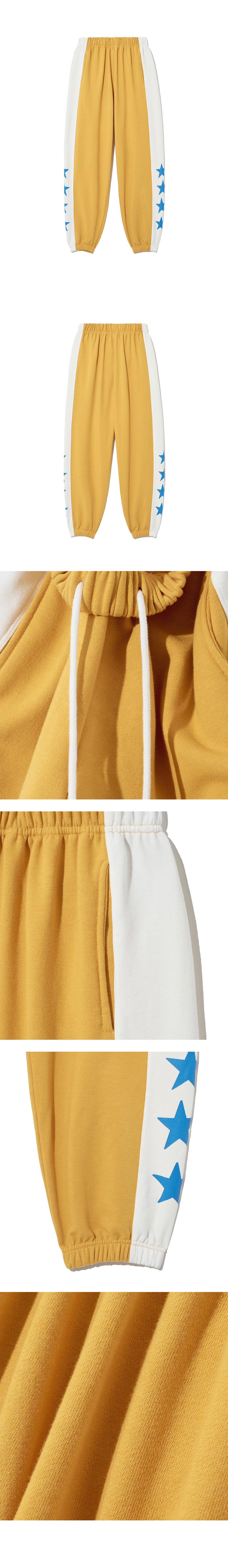 Grand prix star oversize sweatpants_yellow