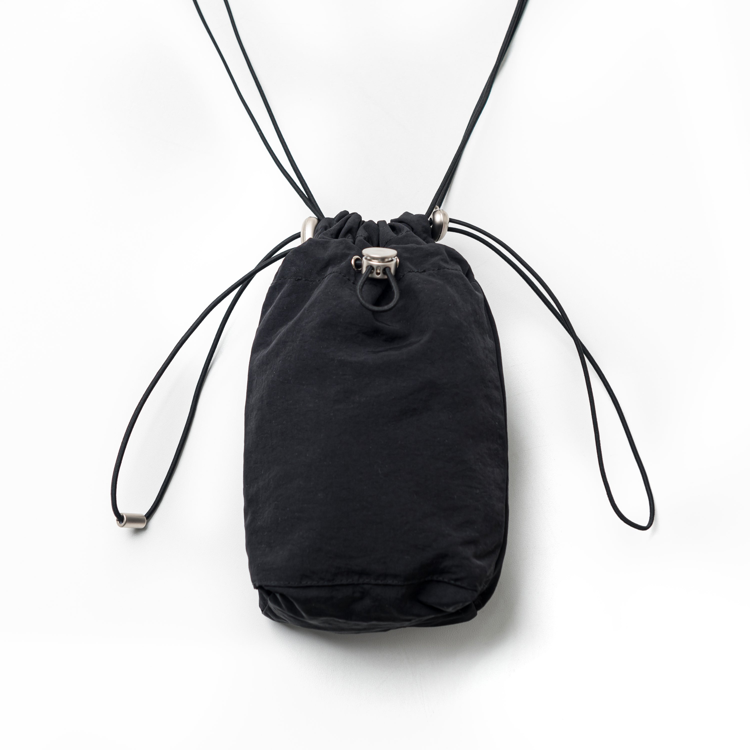 NYLON MINI CROSS BAG(BLACK)