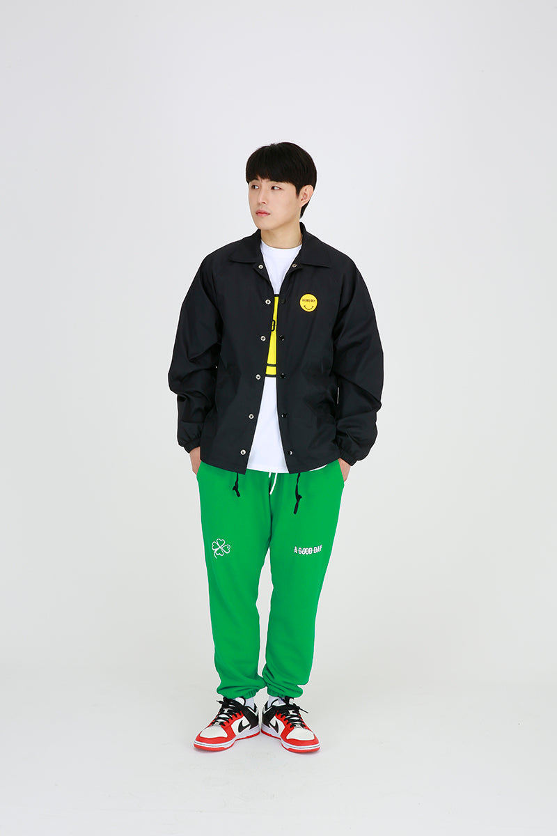 SMILE COACH JACKET (BLACK)