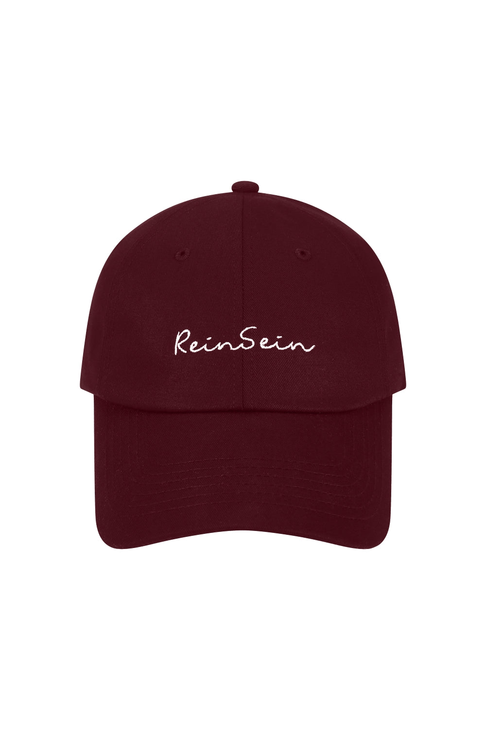 burgundy lettering ball cap