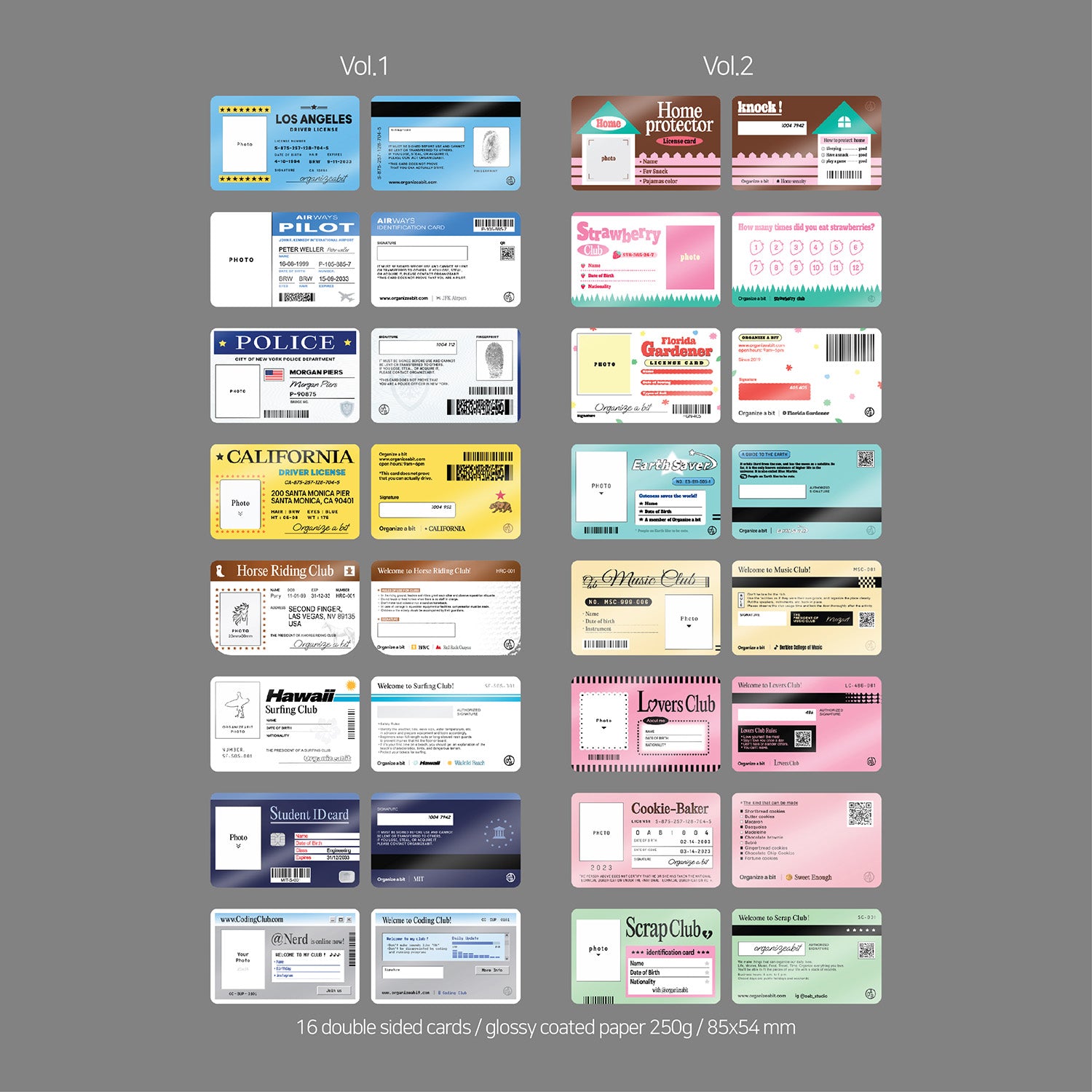oab id card pack / identification card set