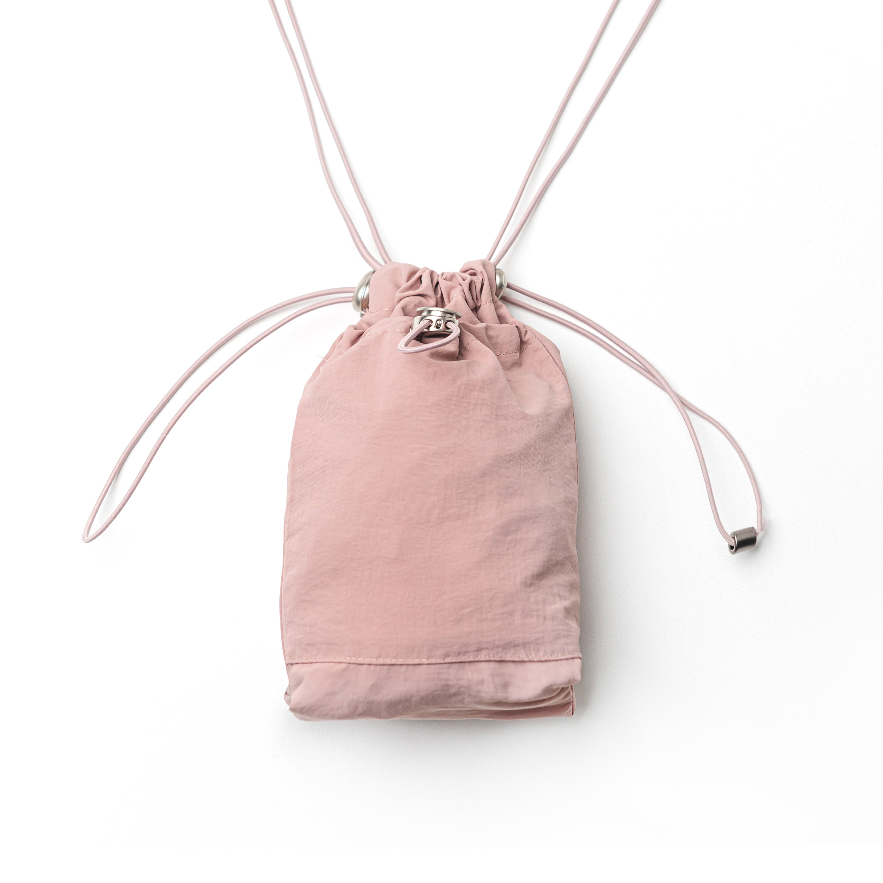 NYLON MINI CROSS BAG(PINK)