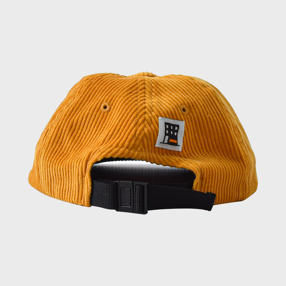 WEIRD SEMICIRCLE CORDUROY FLAT BRIM CAP (YELLOW)