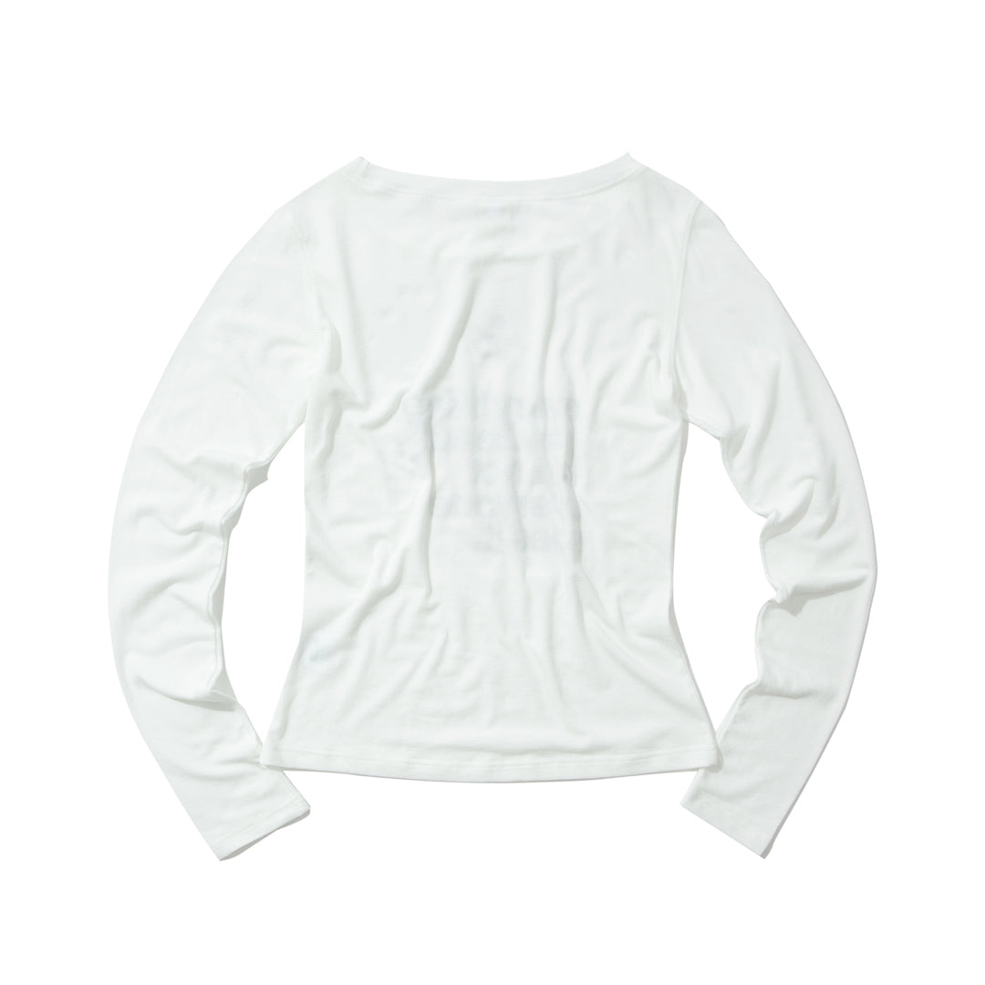 BEAUTY symbol long-sleeved T-Shirt (WHITE)