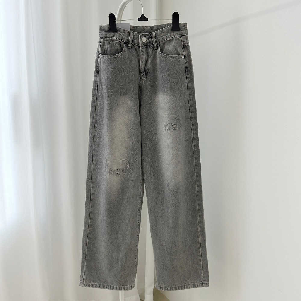 dusty vintage long wide denim pants