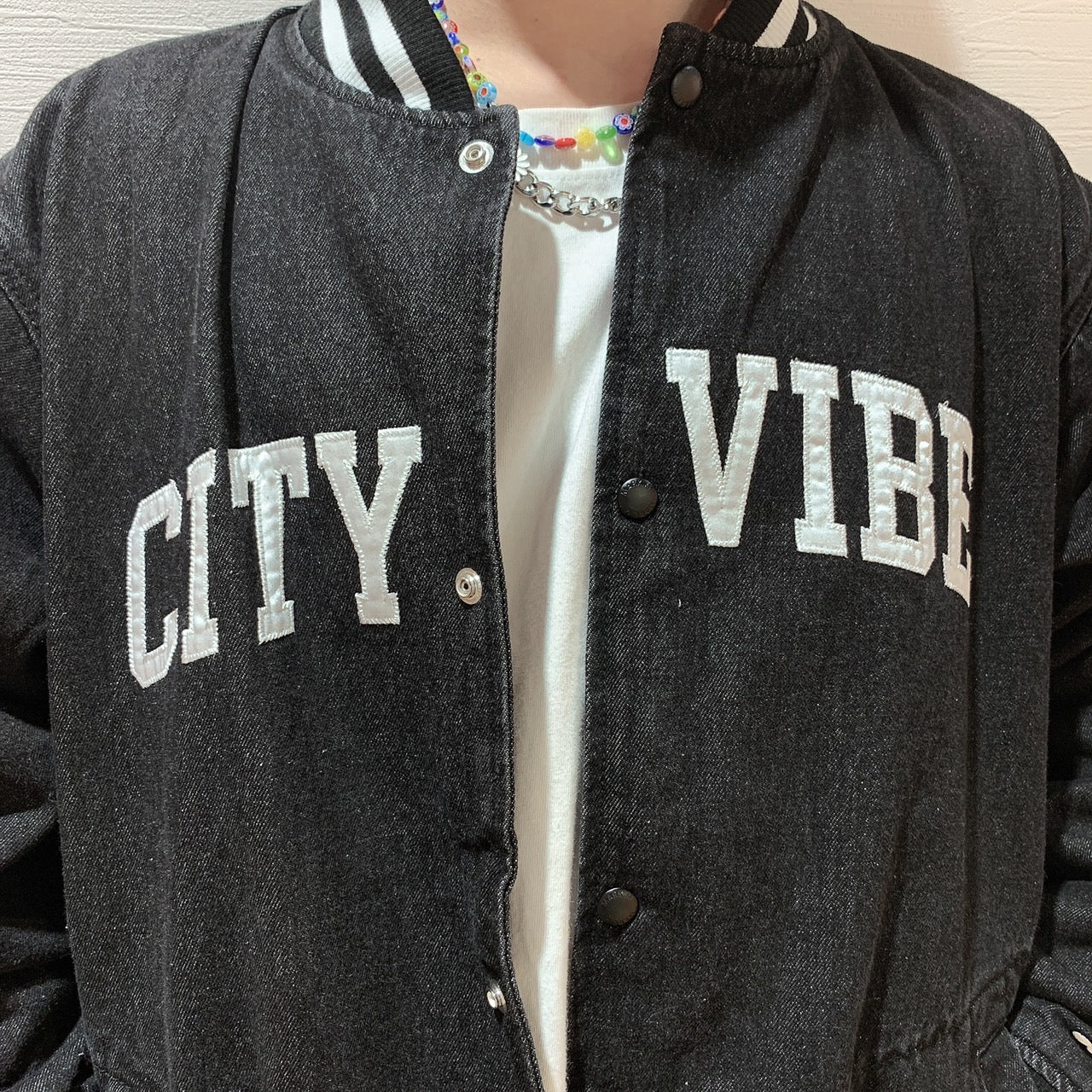 MARK M City vibe denim stadium jacket （送料込）- ONEWILL