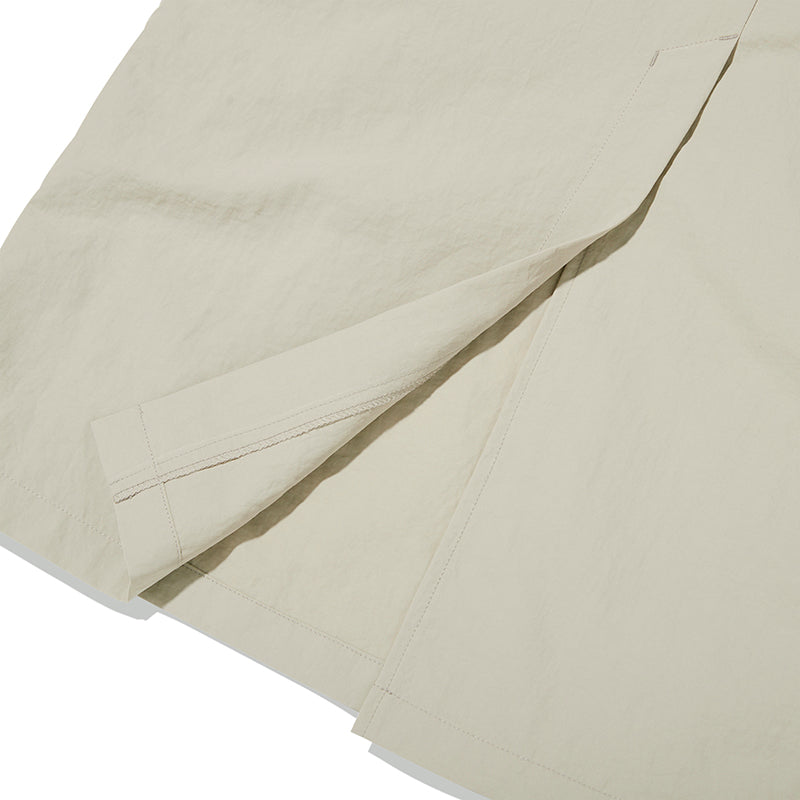 DOODLE CHERRY 2WAY WOVEN SKIRT [LIGHT KHAKI]