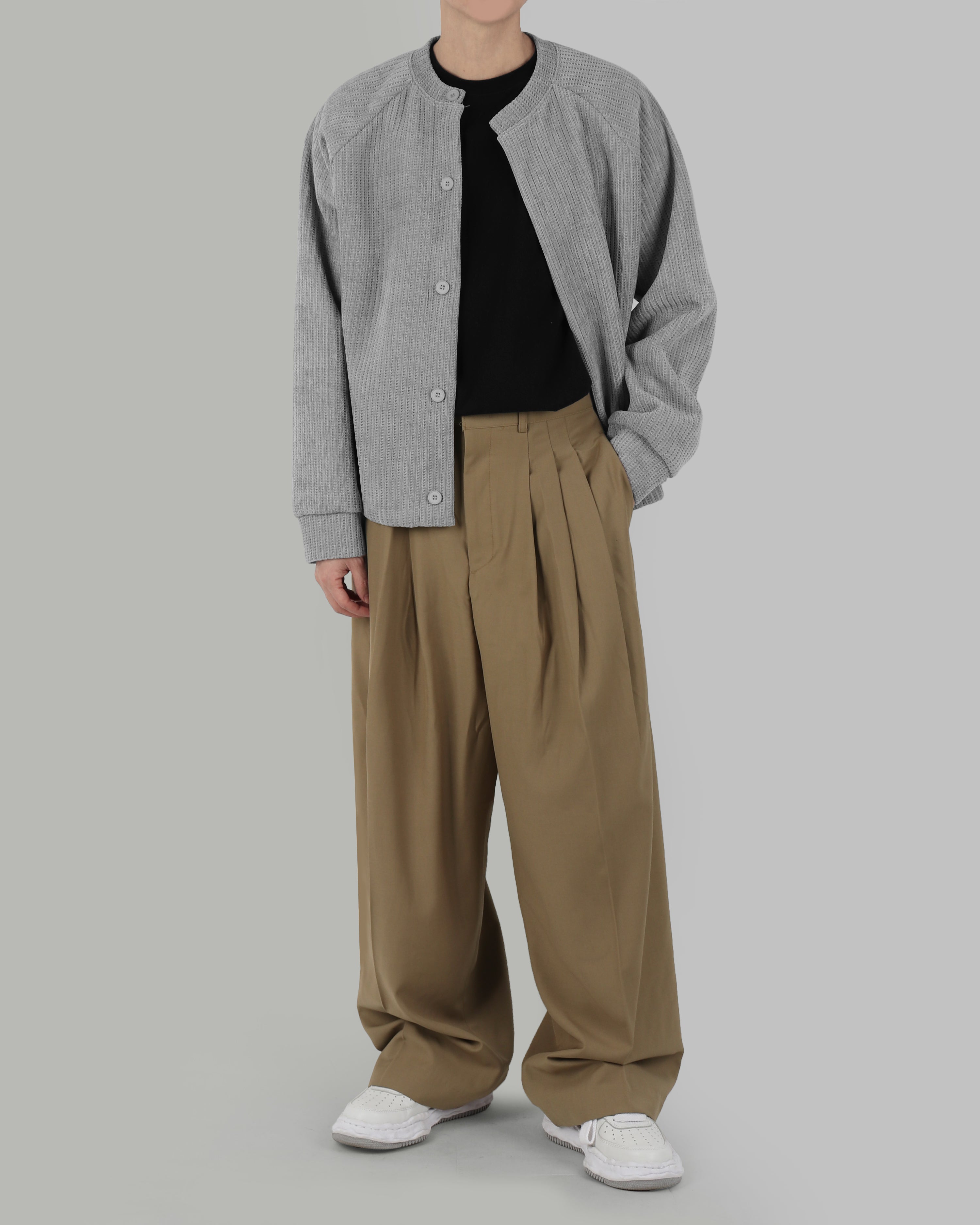 Multi tuck wide slacks