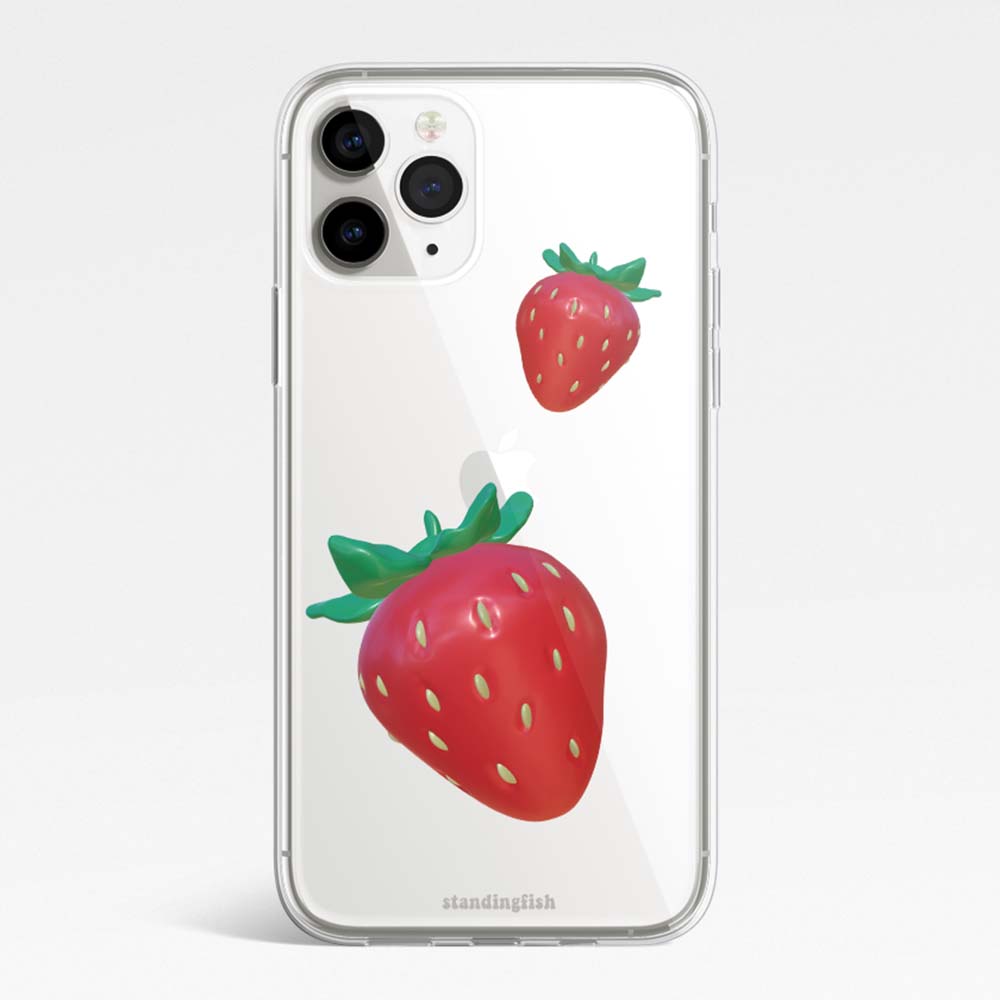 Strawberry phone case (jell hard)