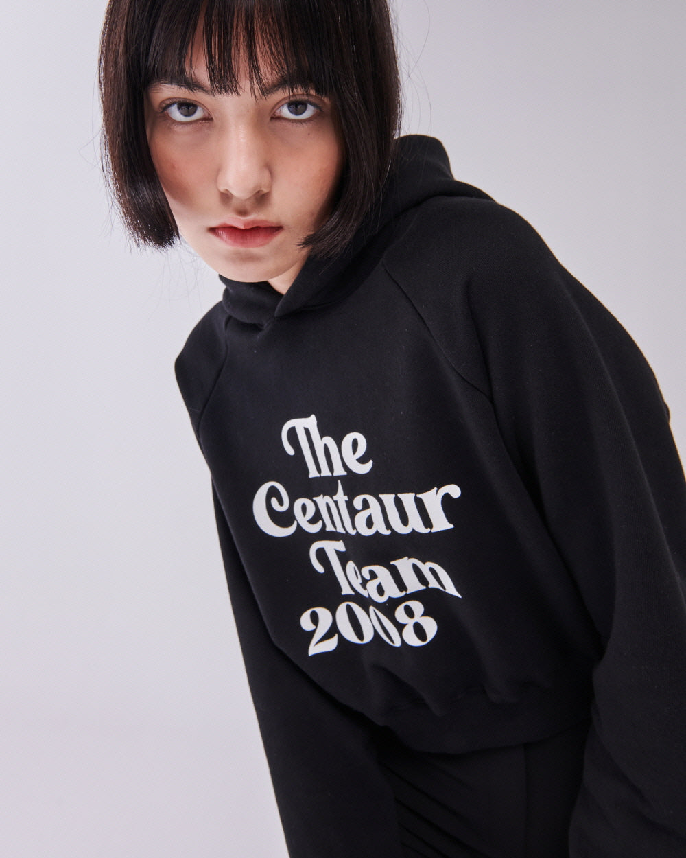 TEAM 2008 CROPPED HOODY_BLACK