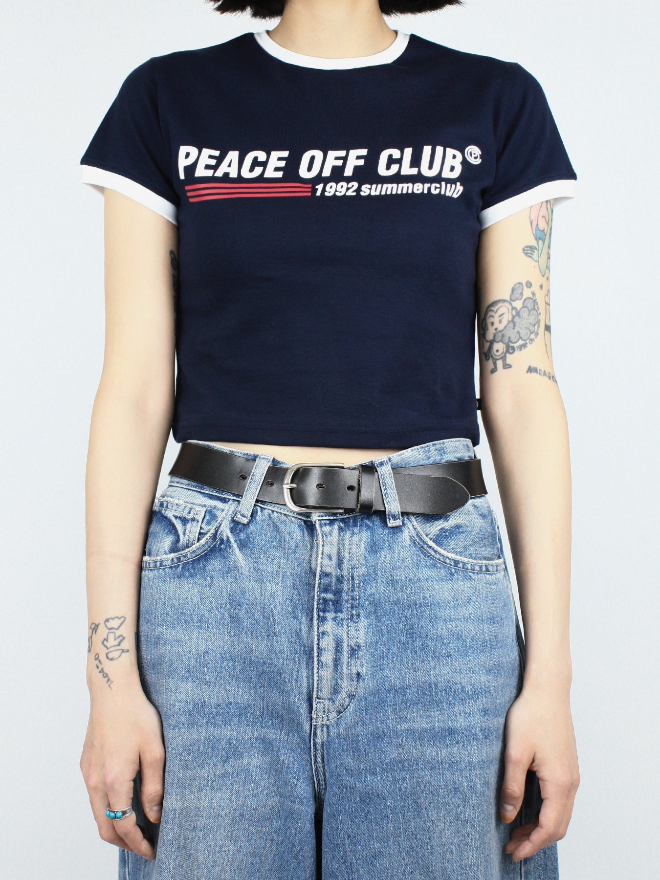 Signature_Logo Crop Tee NAVY