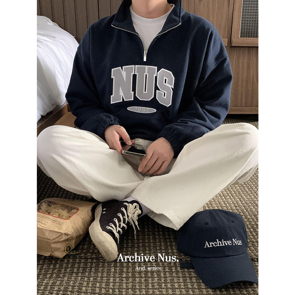 Huke x Nus. half zip-up