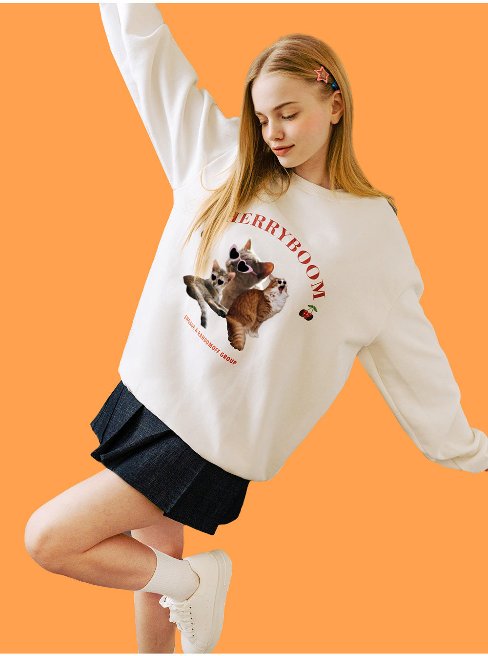 CHERRYBOOM CAT SWEATSHIRT