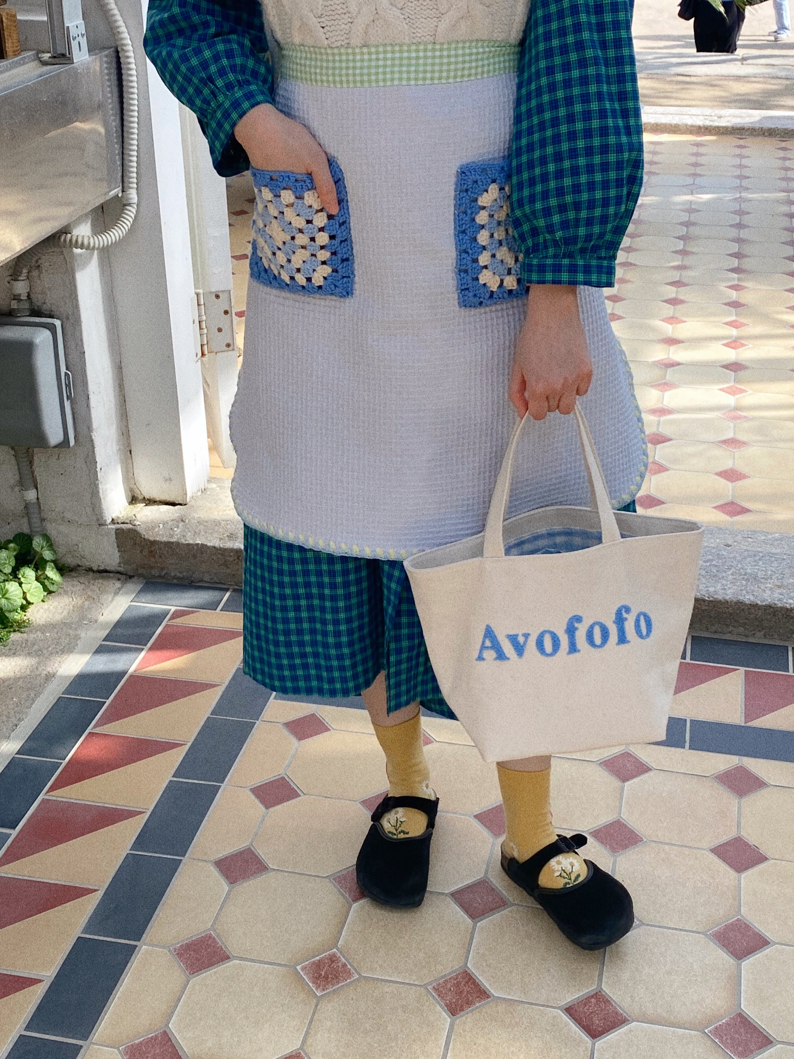 Avofofo signature canvas tote bag