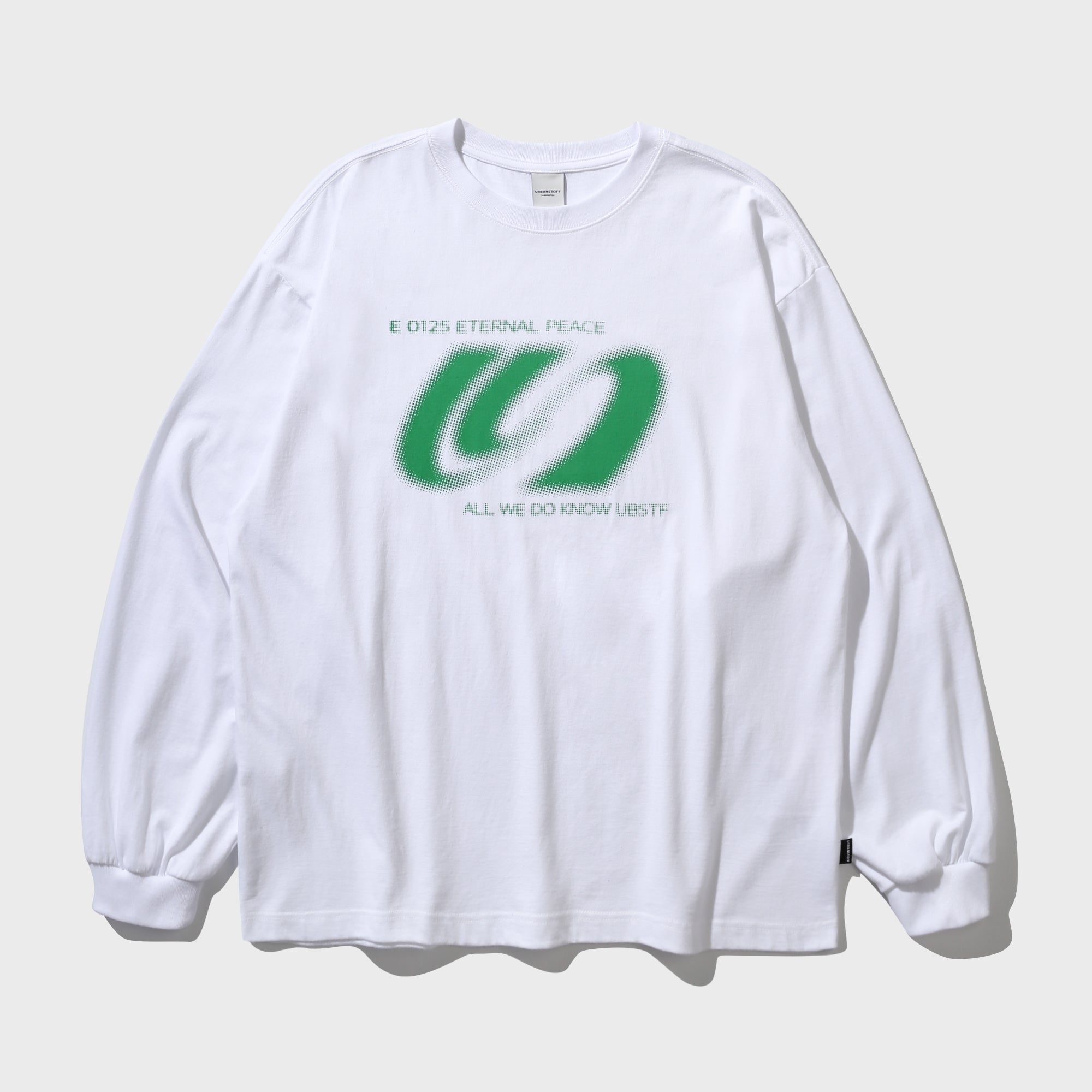 Halftone Logo Long Sleeve (White)