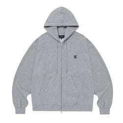 Signature hood zip-up - GREY