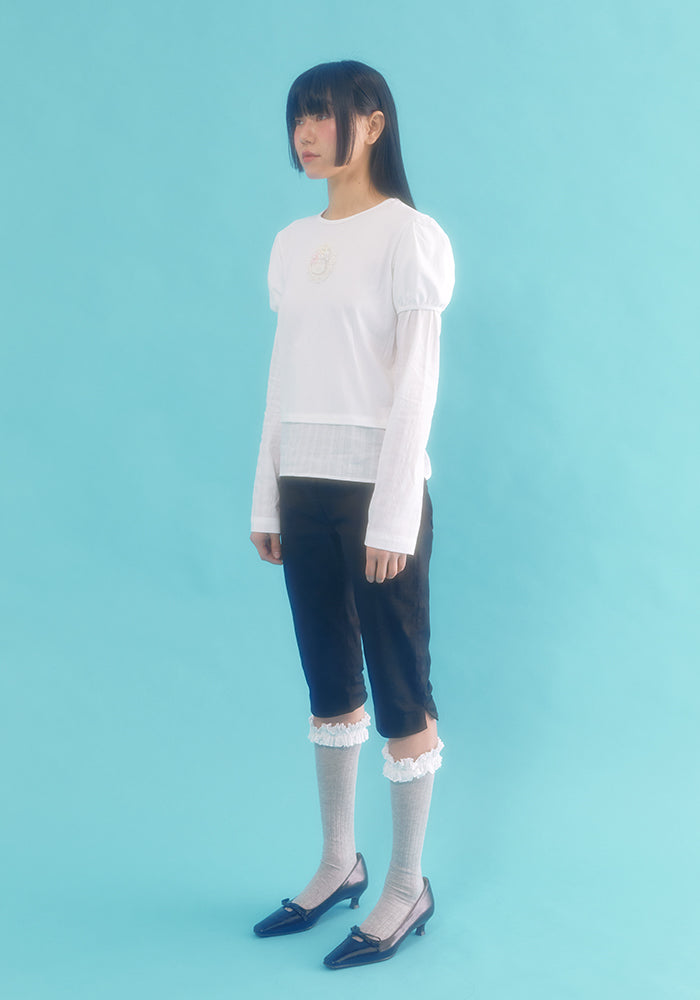  layered puff top_ivory