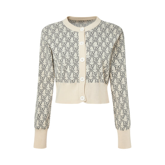 DVRK CROPPED CARDIGAN SET - CREAM