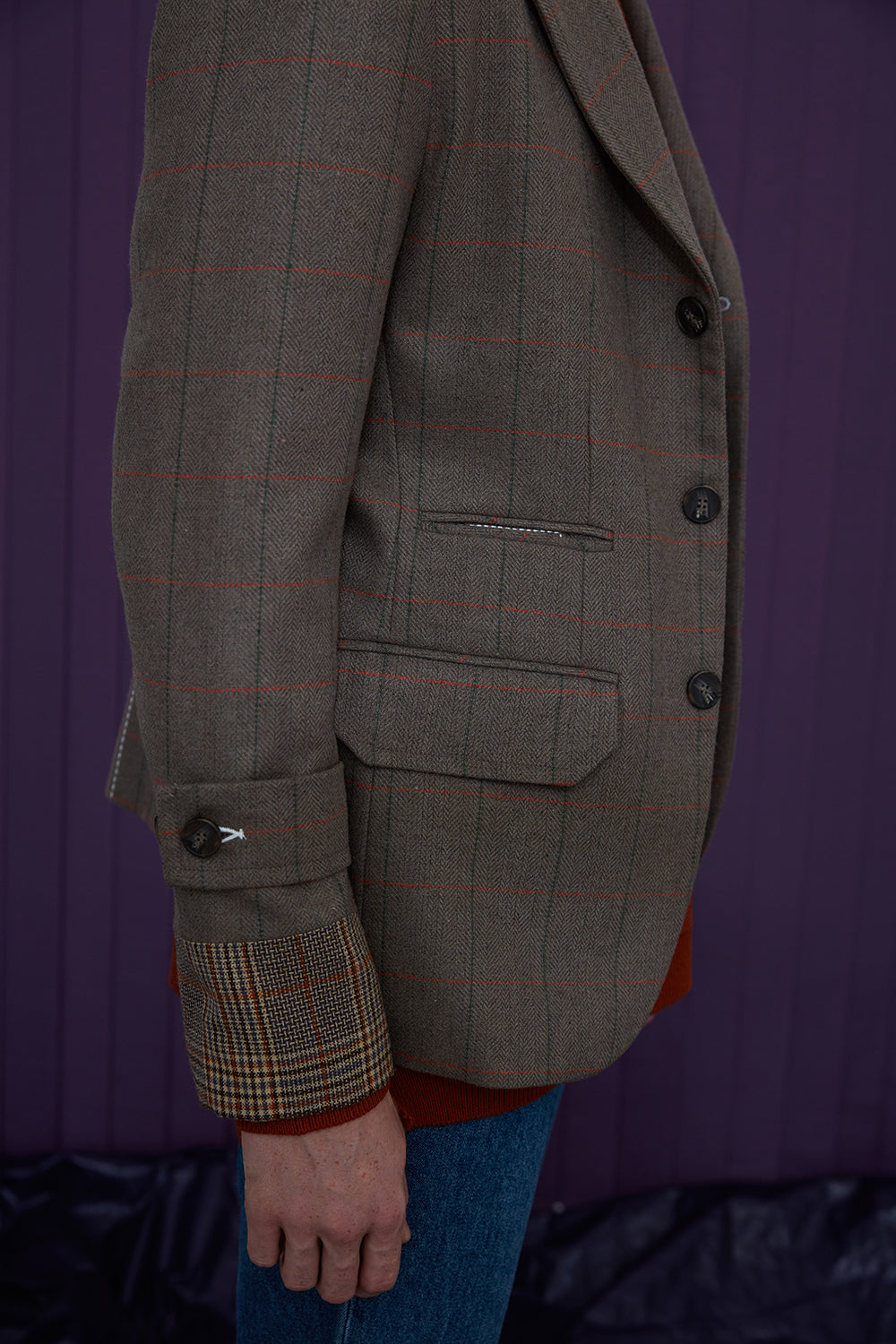 WOOL CHECK JACKET