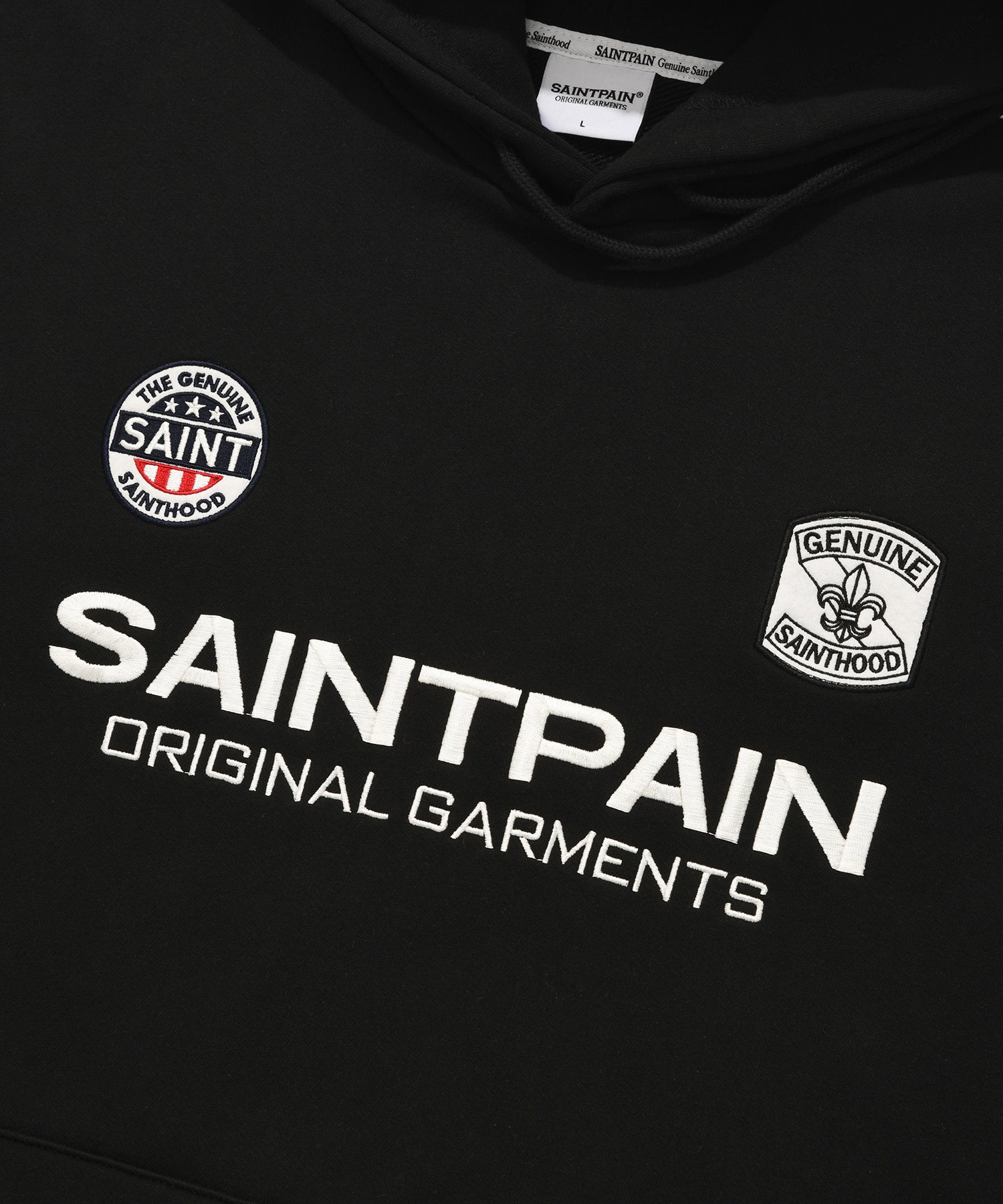 SP SAINT CLUB LOGO HOOD-BLACK