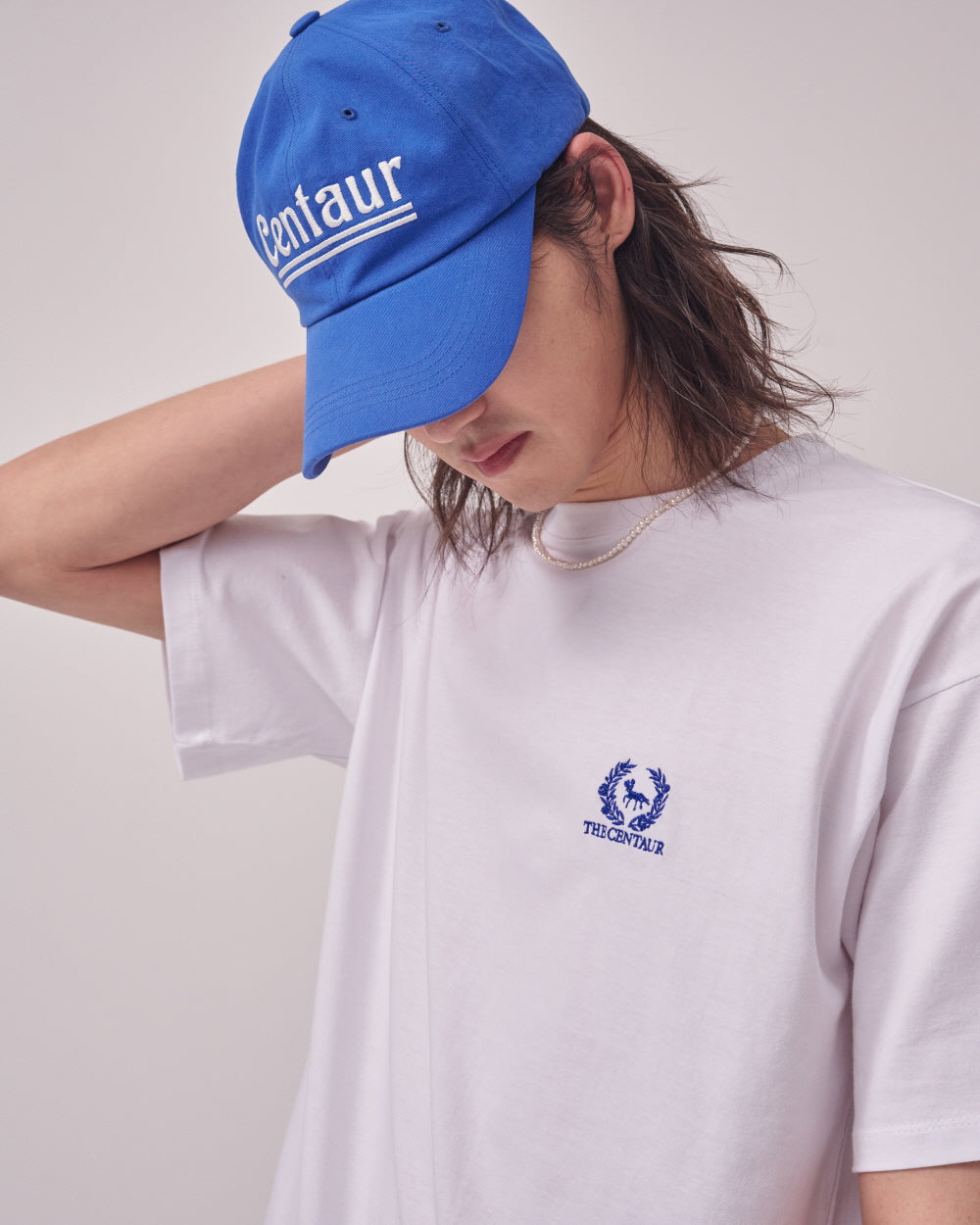 M CENTAUR LOGO TSHIRT_WHITE BLUE