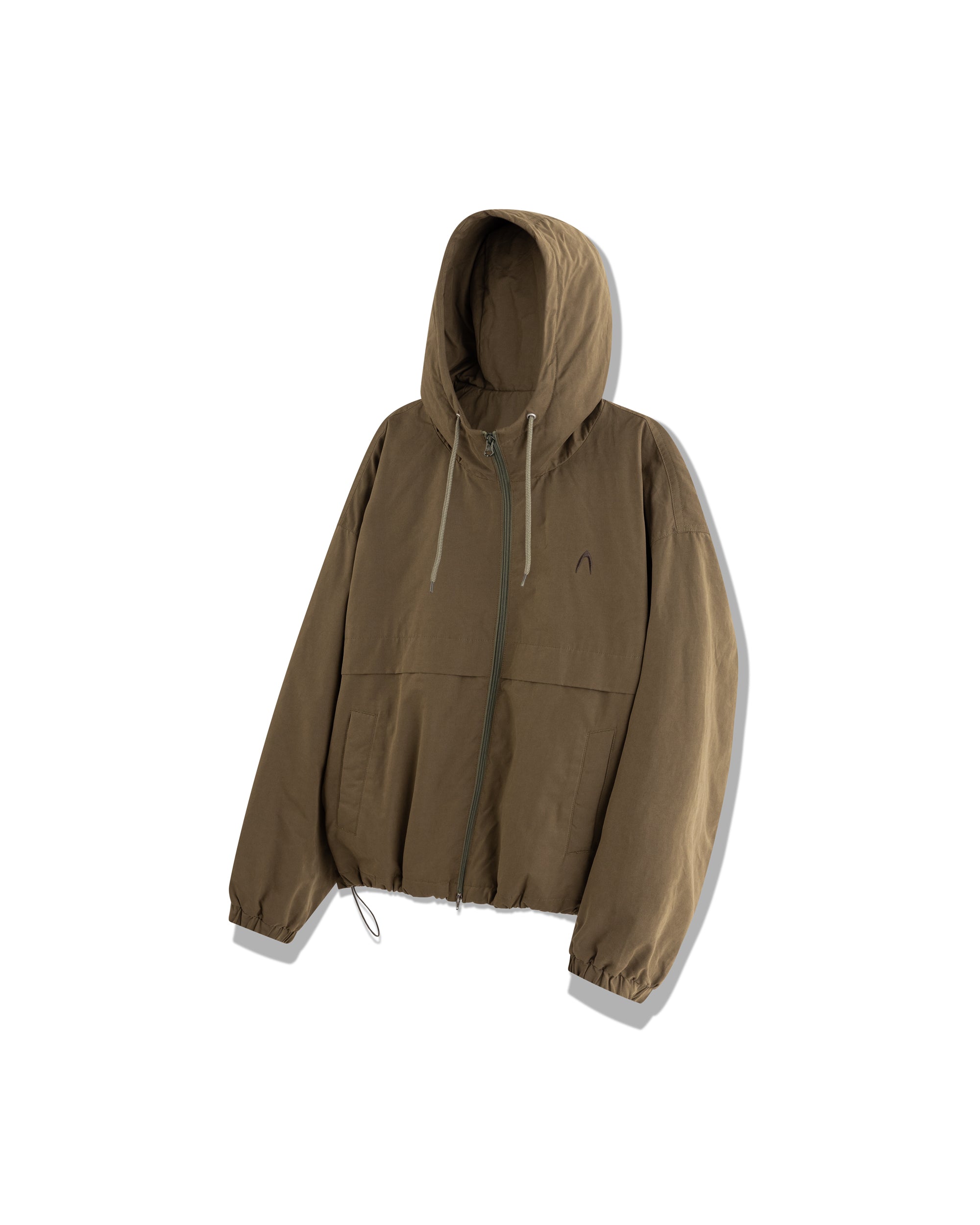 Paneled Puffer Jacket (Khaki)