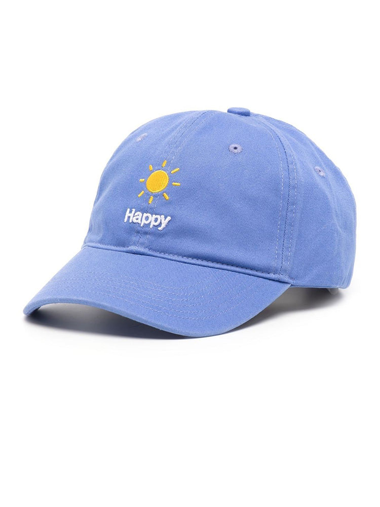 Happy embroidered baseball cap