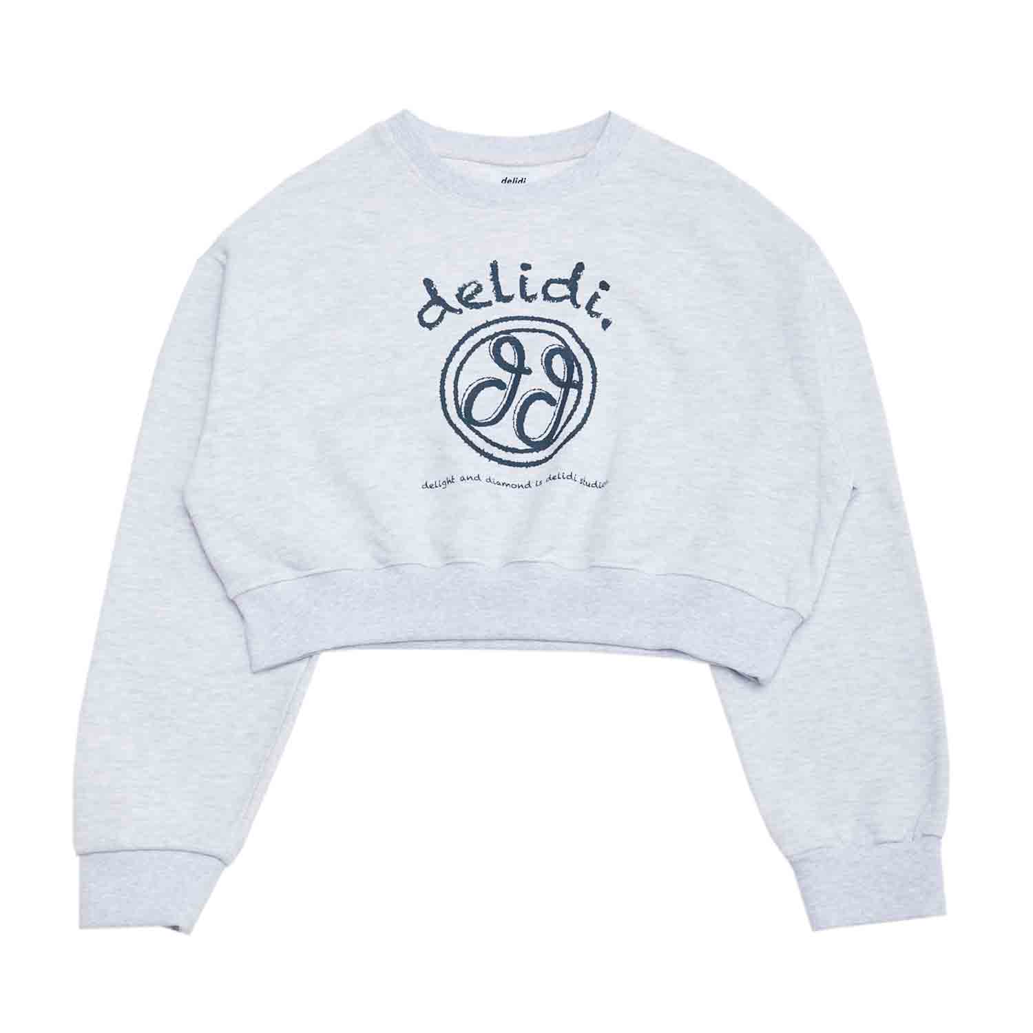 Cheerful logo short sweat shirt