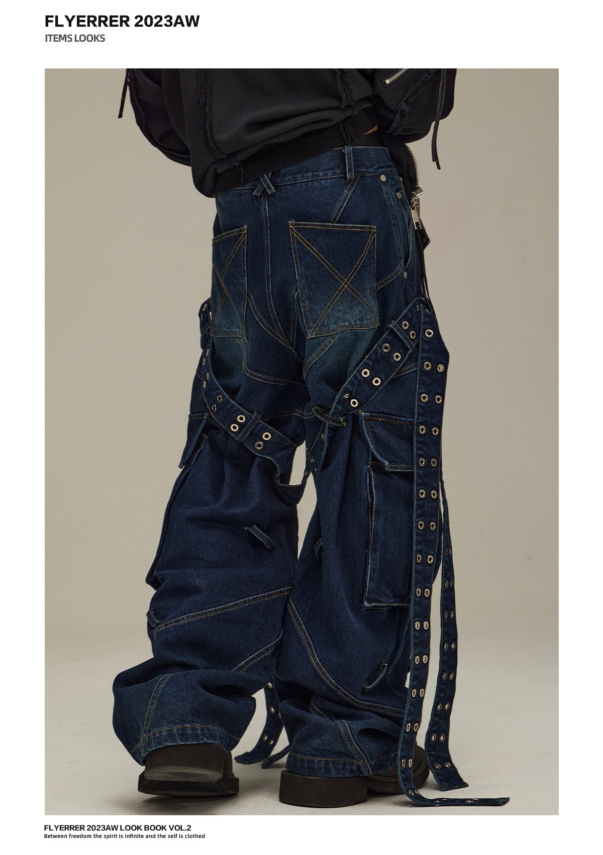 heavy-duty pleated stitching hardware drape jeans