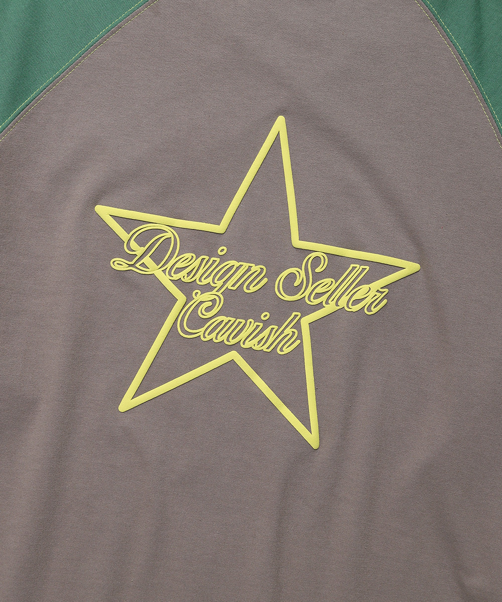 RAGLAN STAR LOGO LS TEE ASH(CV2CFUT551A)