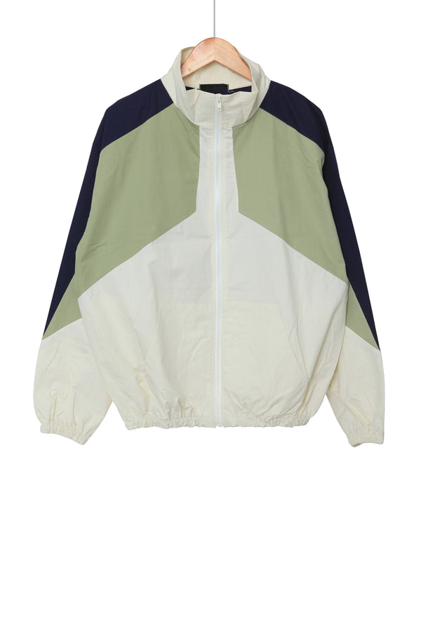 triple-colored zip-up