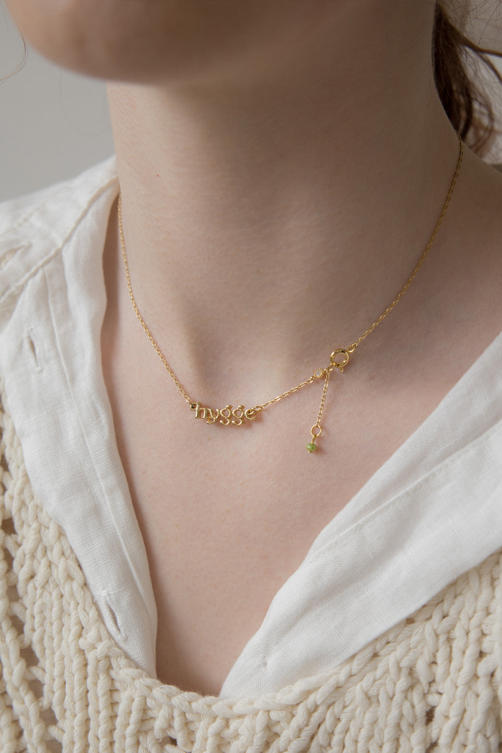 Hygge life slim chain necklace (gold)