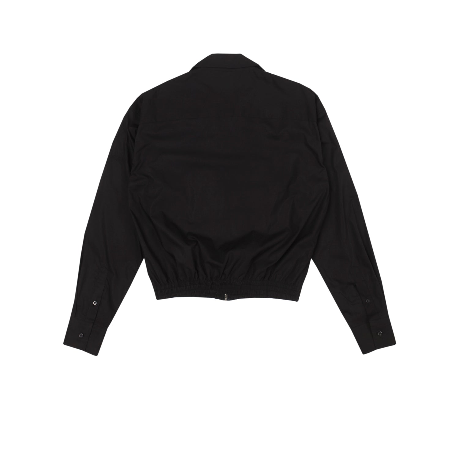 [UNISEX] Removable Strap Cropped Shirt (BLACK)