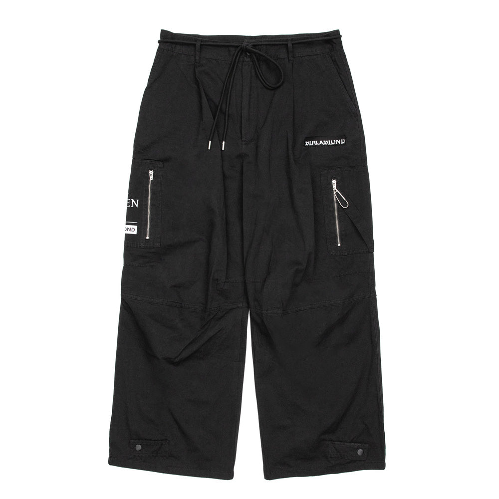 BBD Hidden Guts Logo Wide Cargo Pants (Black)