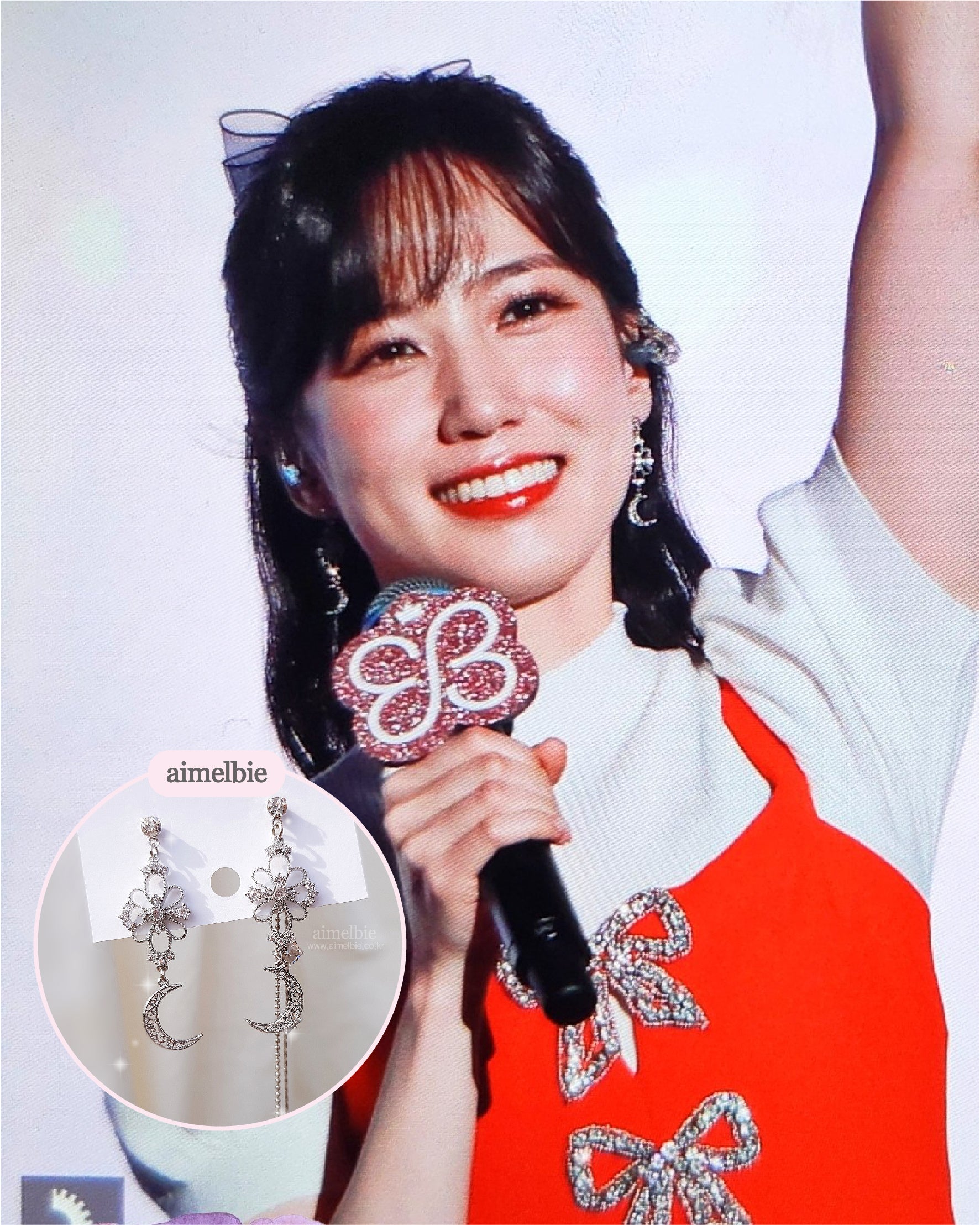  Art Nouveau Moon Earring (Billlie Tsuki, Park Eunbin, Apink Eunji Earring)